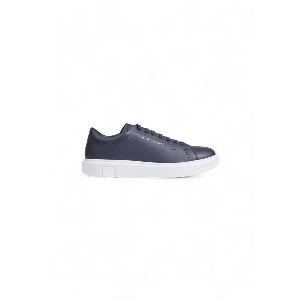 Armani Exchange Blue Leather Sneaker-Modeoutlet