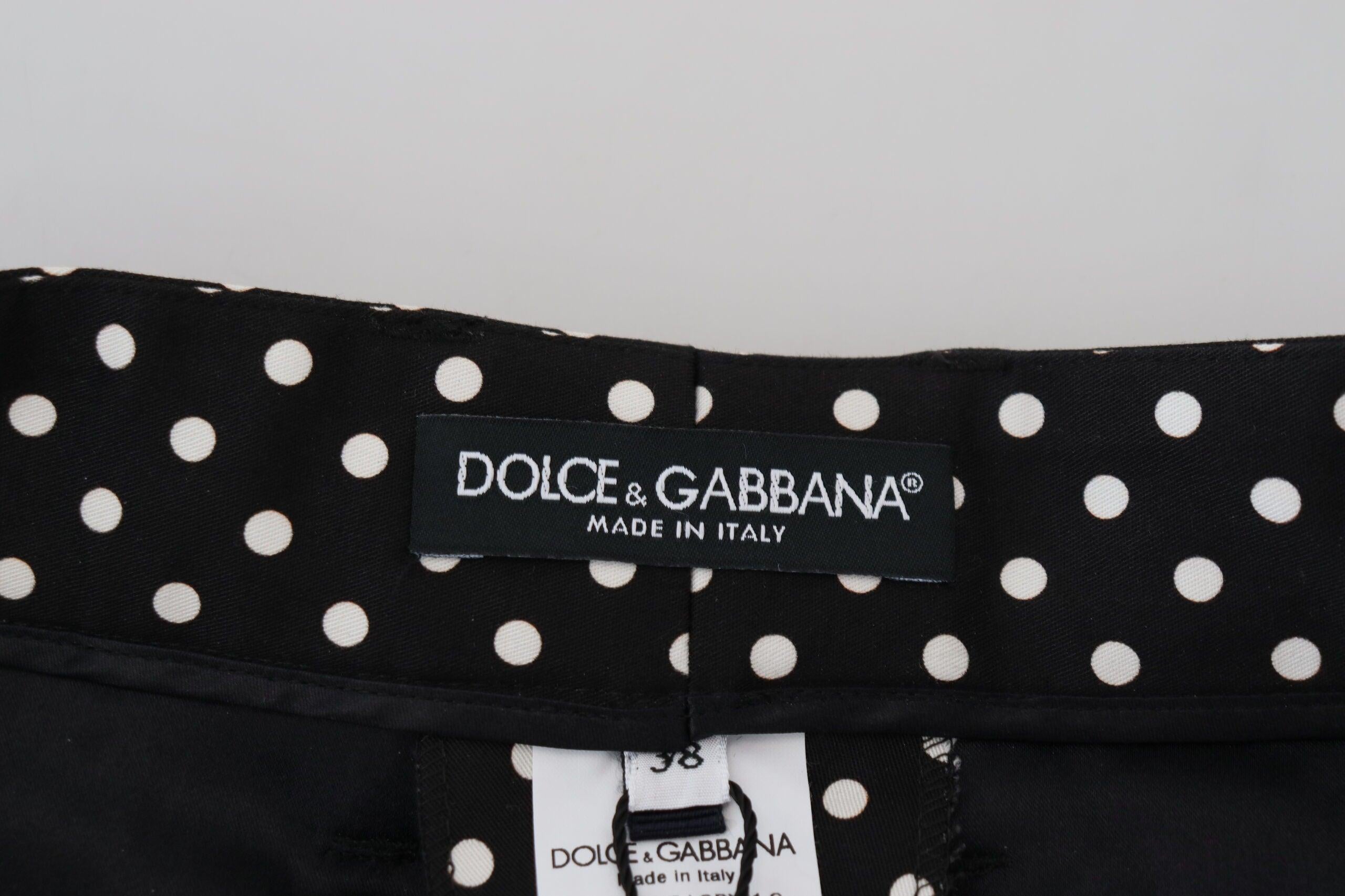 Dolce & Gabbana Multifarver Polka Dots High Waist Bukser & Jeans-Modeoutlet