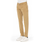 Jacob cohën Beige Cotton Blend Trousers with Pockets-Modeoutlet