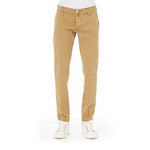 Jacob cohën Beige Cotton Blend Trousers with Pockets-Modeoutlet