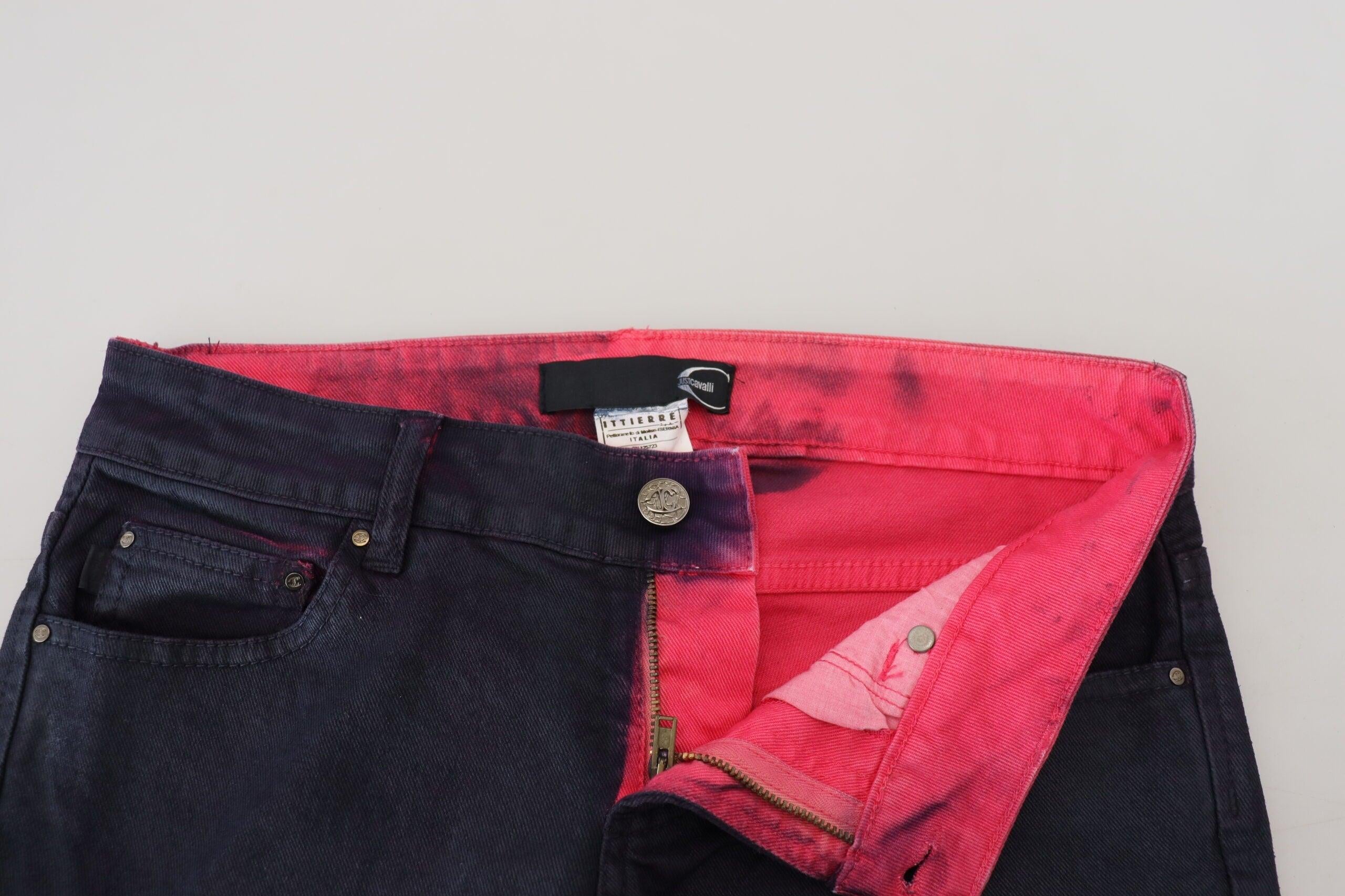 Just Cavalli Blå Bomuld Dame Casual Denim Bukser & Jeans-Modeoutlet