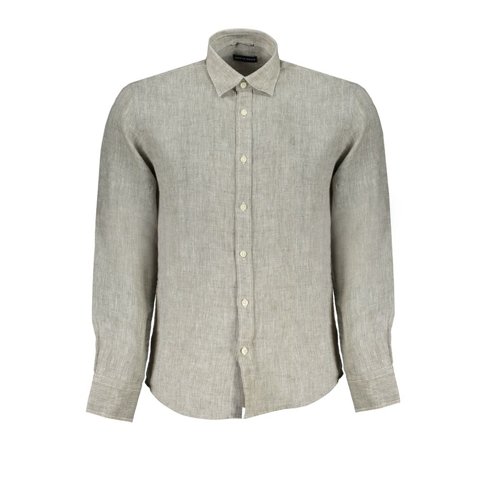 North Sails Gray Linen Shirt-Modeoutlet